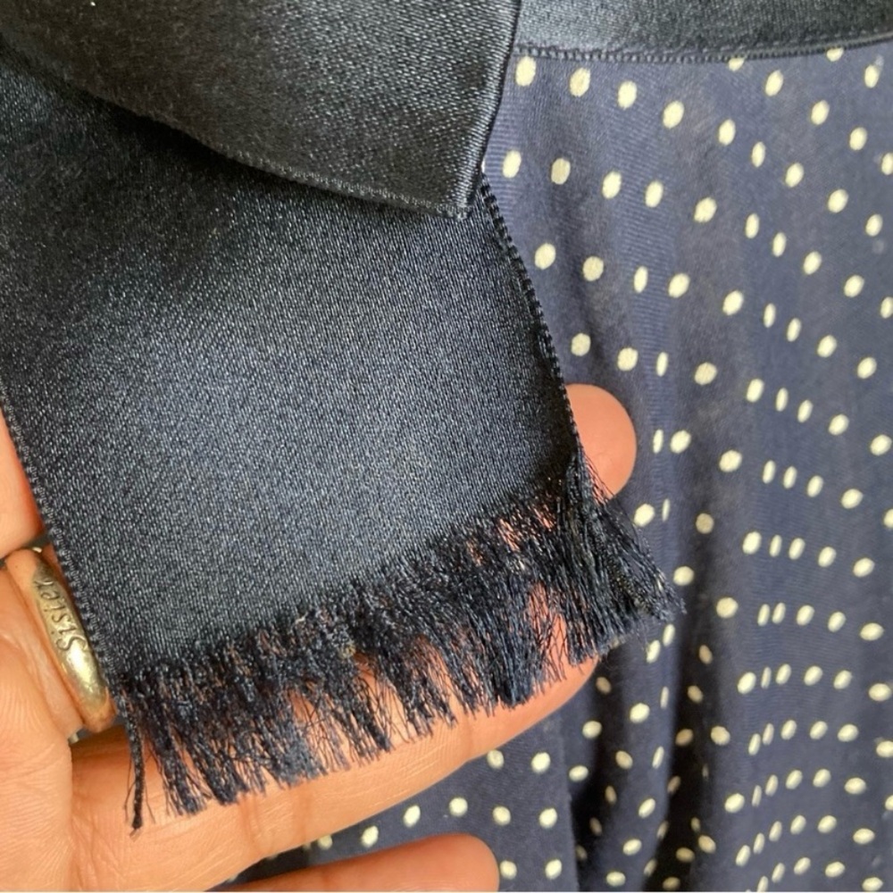 Rona New York Vintage 70s Swiss Dot Ruffle Maxi D… - image 3